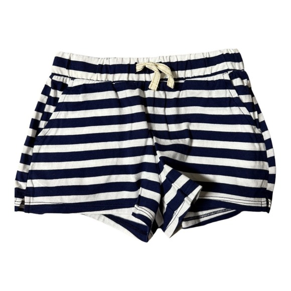 Crewcuts J.Crew Kids Cotton Navy White Striped Shorts Size Small 6-7 NWT Girls - Picture 1 of 5